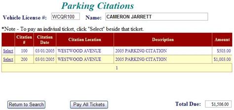 Pay Parking Citation .